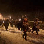 Drum beating foxes in the procession